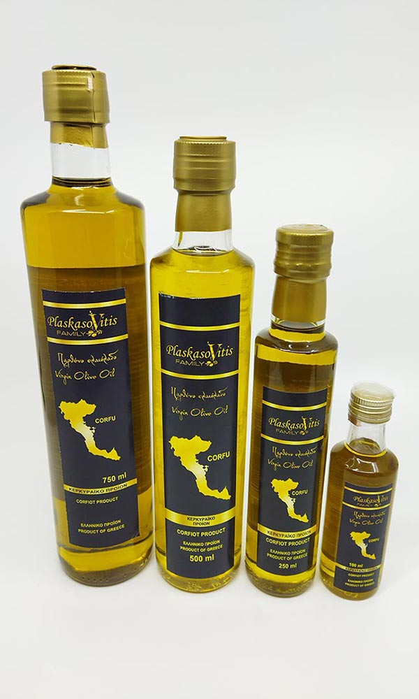 Παρθένο ελαιόλαδο σε γυάλινο μπουκάλι