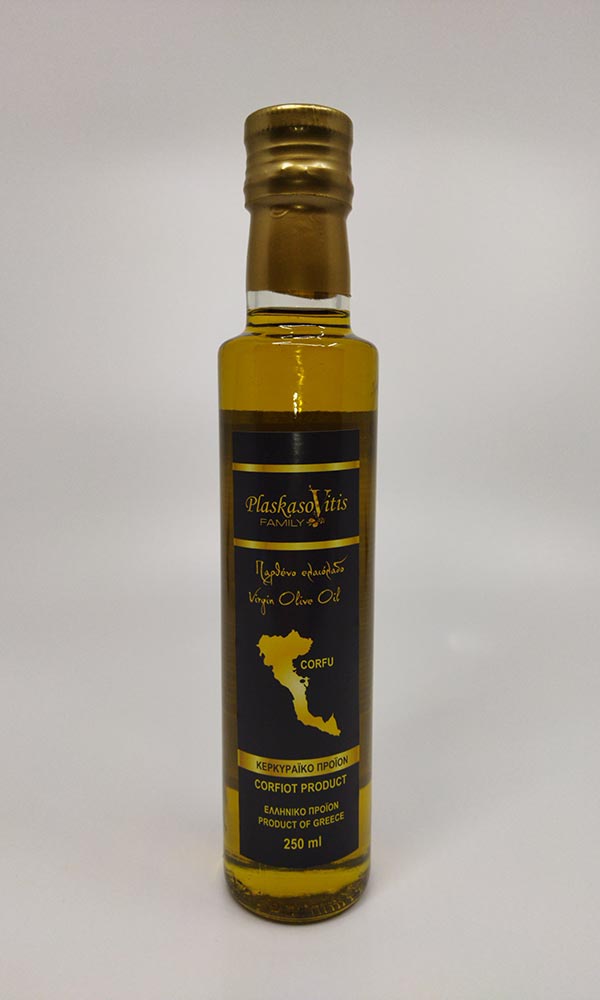 Παρθένο ελαιόλαδο σε γυάλινο μπουκάλι