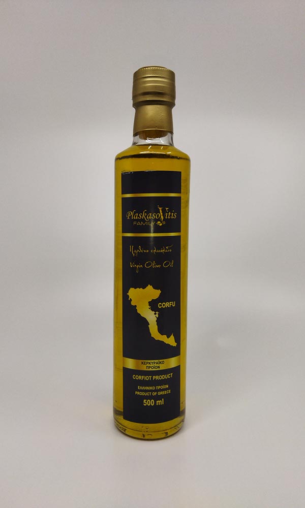 Παρθένο ελαιόλαδο σε γυάλινο μπουκάλι